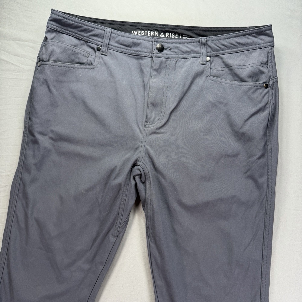 Western Rise Pants Mens 36x30 Gray Evolution Performance Techwear Hiking Tech